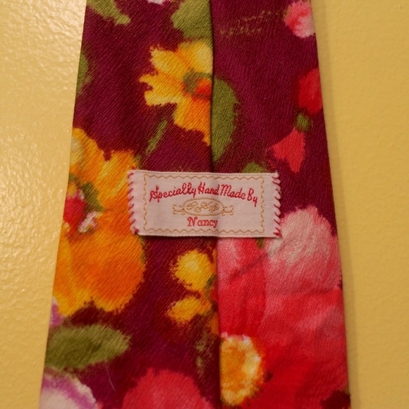 Vintage Neon Psychedelic 60s 70s Floral Tie Spring - Picture 2 of 2